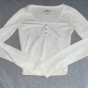 White long sleeve button up from Hollister